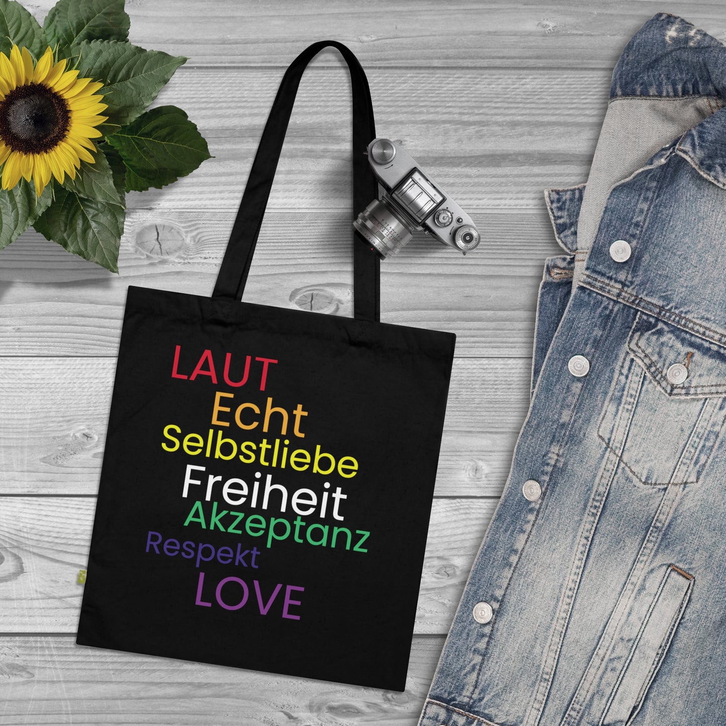 Bio-Baumwoll Tragetasche „Love, Acceptance & Self-Love“