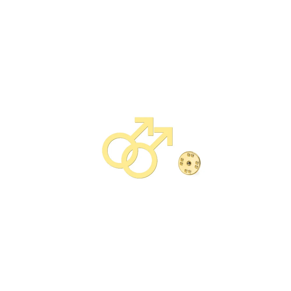 Edelstahl-Stecker mit Pride-Symbol