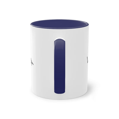 Zweifarbige Tasse mit Herzmotiv – 300ml