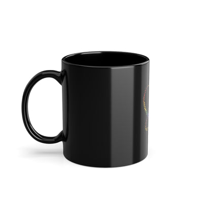 Regenbogen Papierflieger Tasse – Schwarz