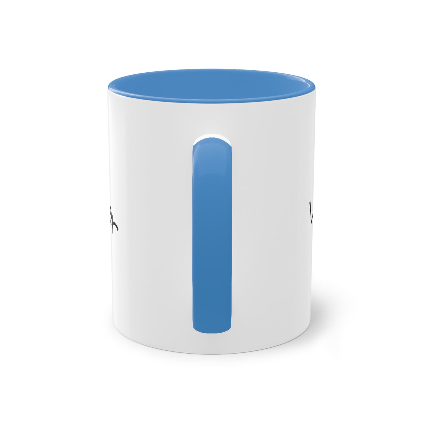 Zweifarbige Tasse mit Herzmotiv – 300ml