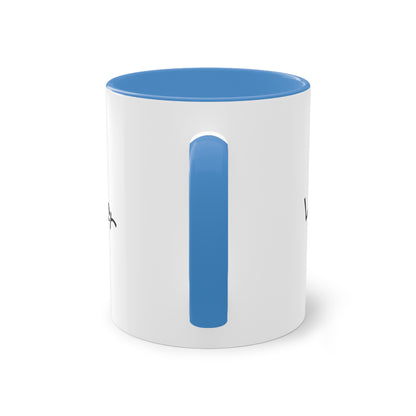 Zweifarbige Tasse mit Herzmotiv – 300ml