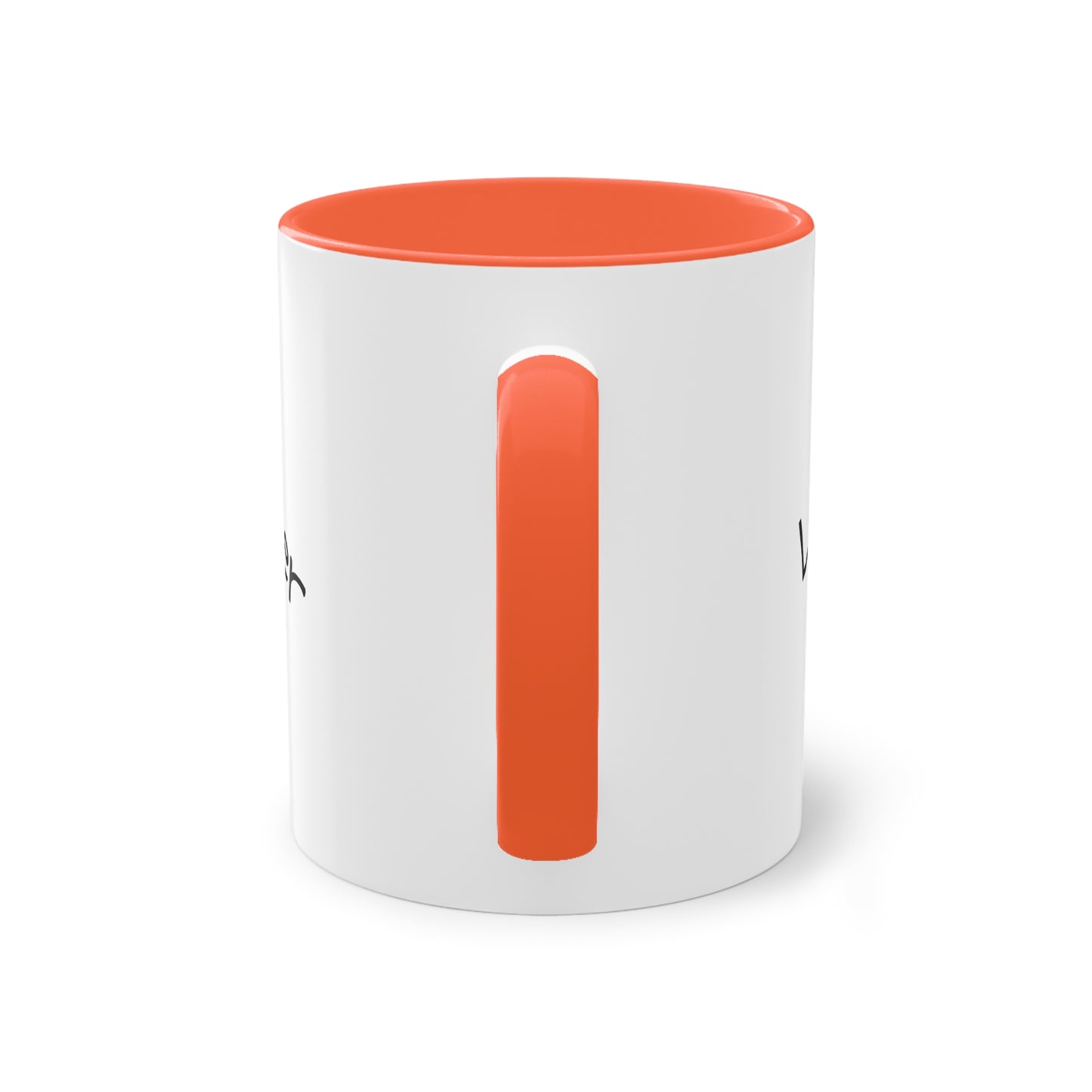Zweifarbige Tasse mit Herzmotiv – 300ml
