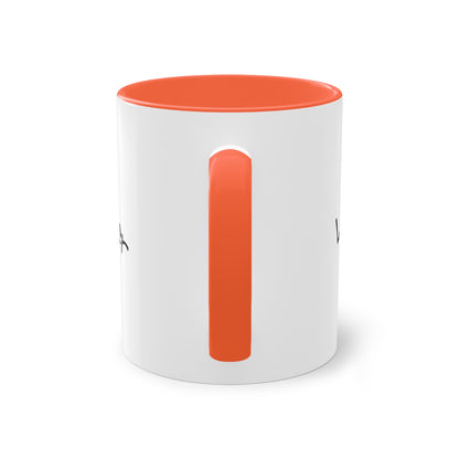 Zweifarbige Tasse mit Herzmotiv – 300ml