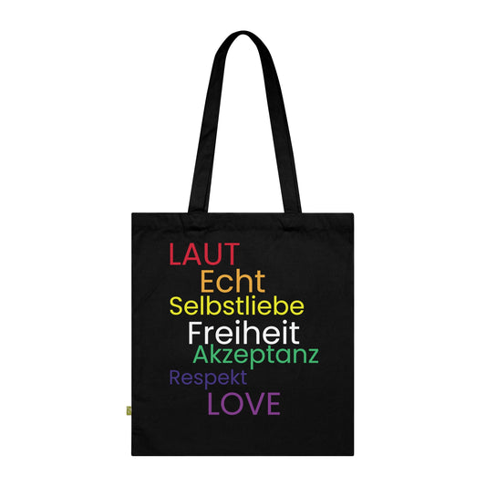 Bio-Baumwoll Tragetasche „Love, Acceptance & Self-Love“
