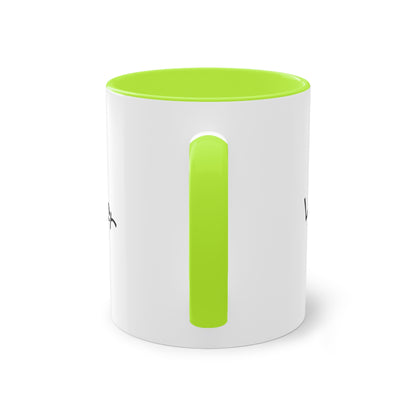 Zweifarbige Tasse mit Herzmotiv – 300ml