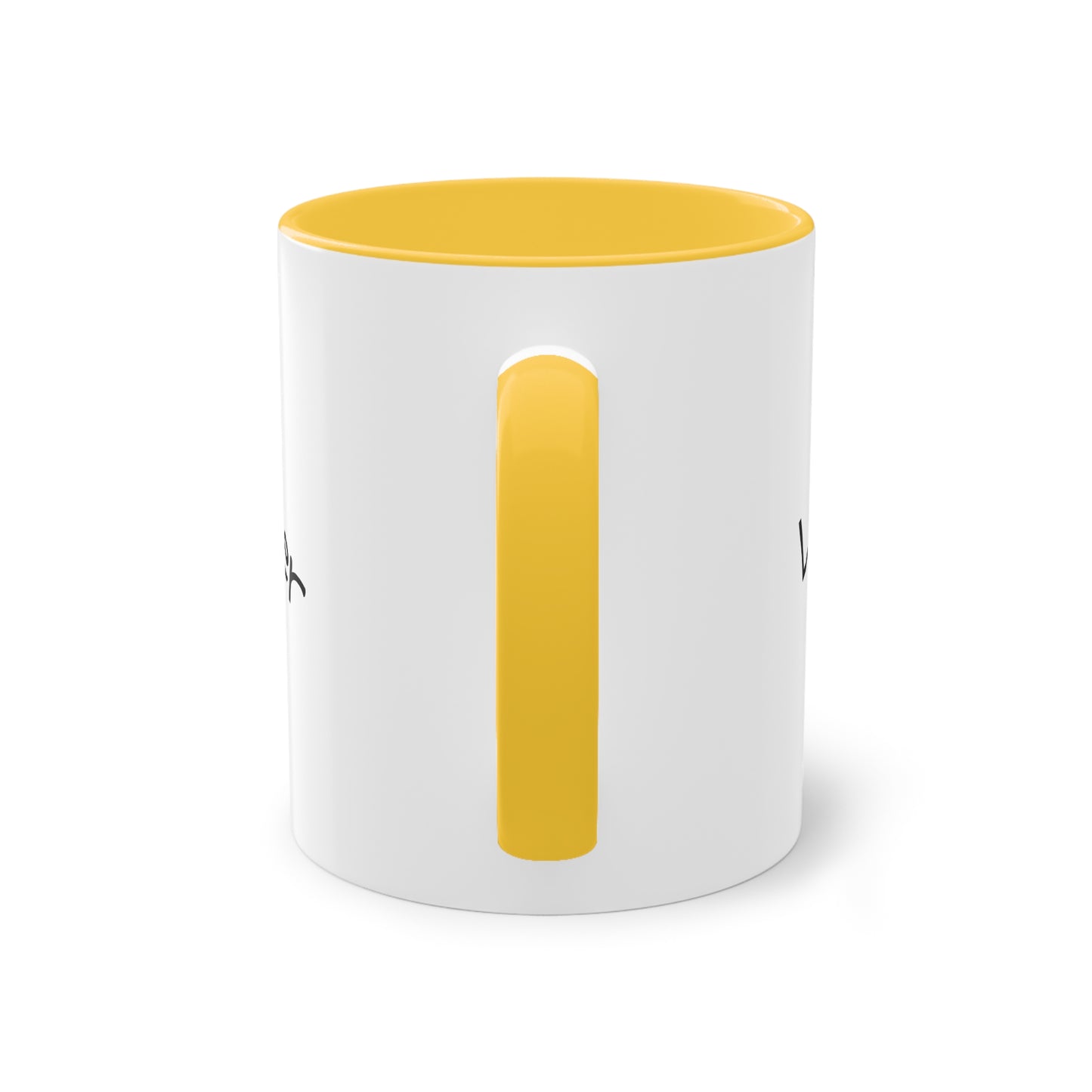 Zweifarbige Tasse mit Herzmotiv – 300ml