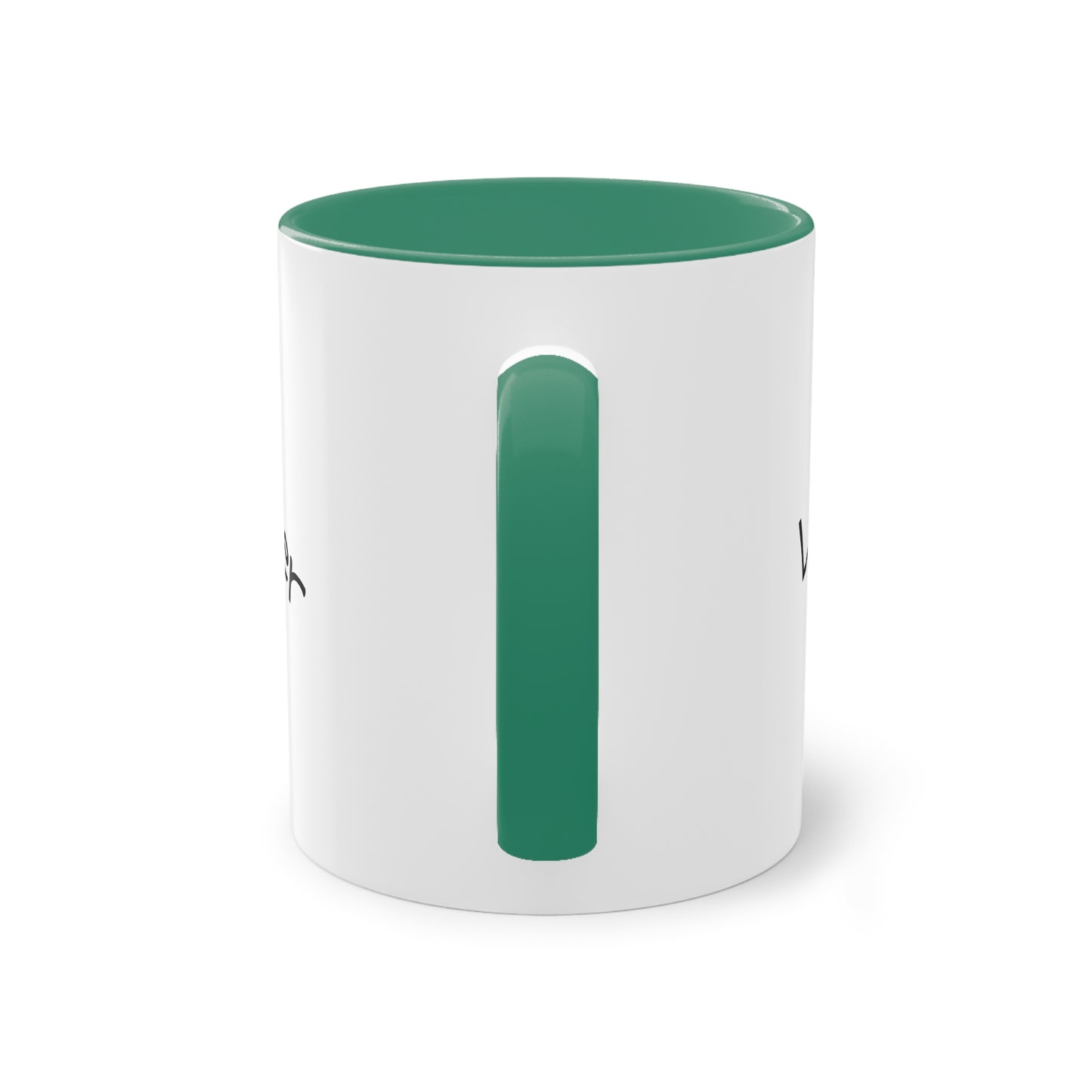 Zweifarbige Tasse mit Herzmotiv – 300ml