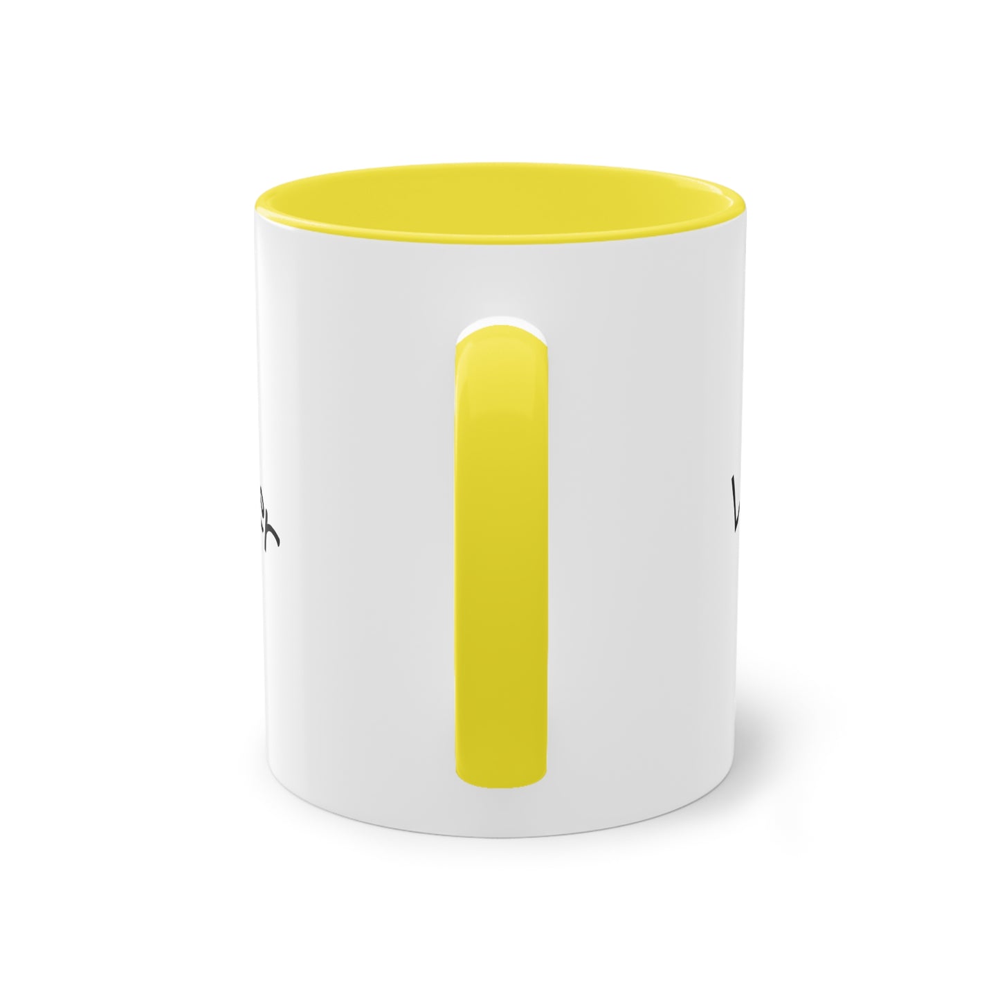 Zweifarbige Tasse mit Herzmotiv – 300ml