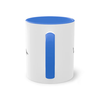 Zweifarbige Tasse mit Herzmotiv – 300ml