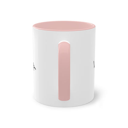 Zweifarbige Tasse mit Herzmotiv – 300ml