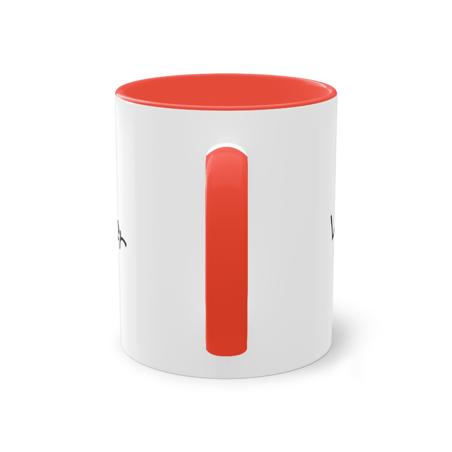 Zweifarbige Tasse mit Herzmotiv – 300ml
