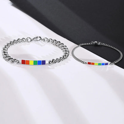 Pride Gliederarmband mit Regenbogenflagge