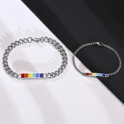 Pride Gliederarmband mit Regenbogenflagge