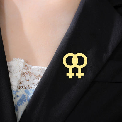 Edelstahl-Stecker mit Pride-Symbol