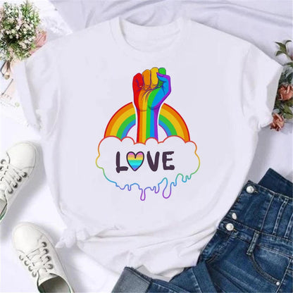 Damen T-Shirt mit Pride-Grafik