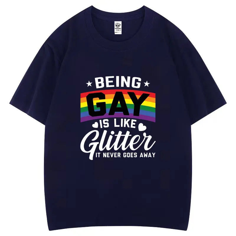 T-Shirt „Being Gay Is Like Glitter“