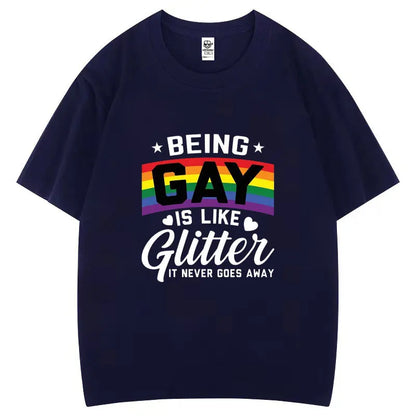 T-Shirt „Being Gay Is Like Glitter“