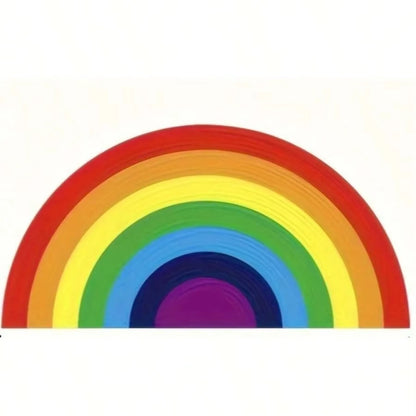 Teppich in Regenbogenfarben halbrund
