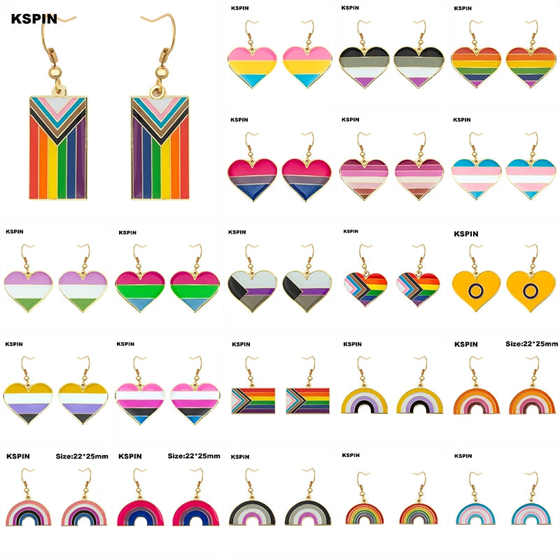 Pride Regenbogen-Ohrringe