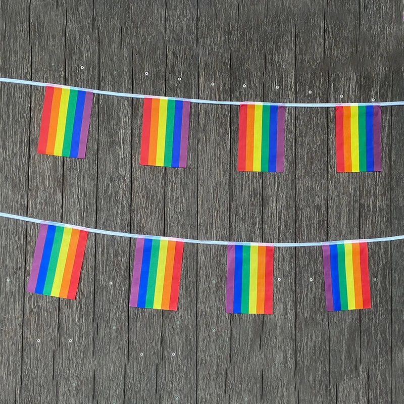 Regenbogen Flaggen-Girlande – 20-teilig