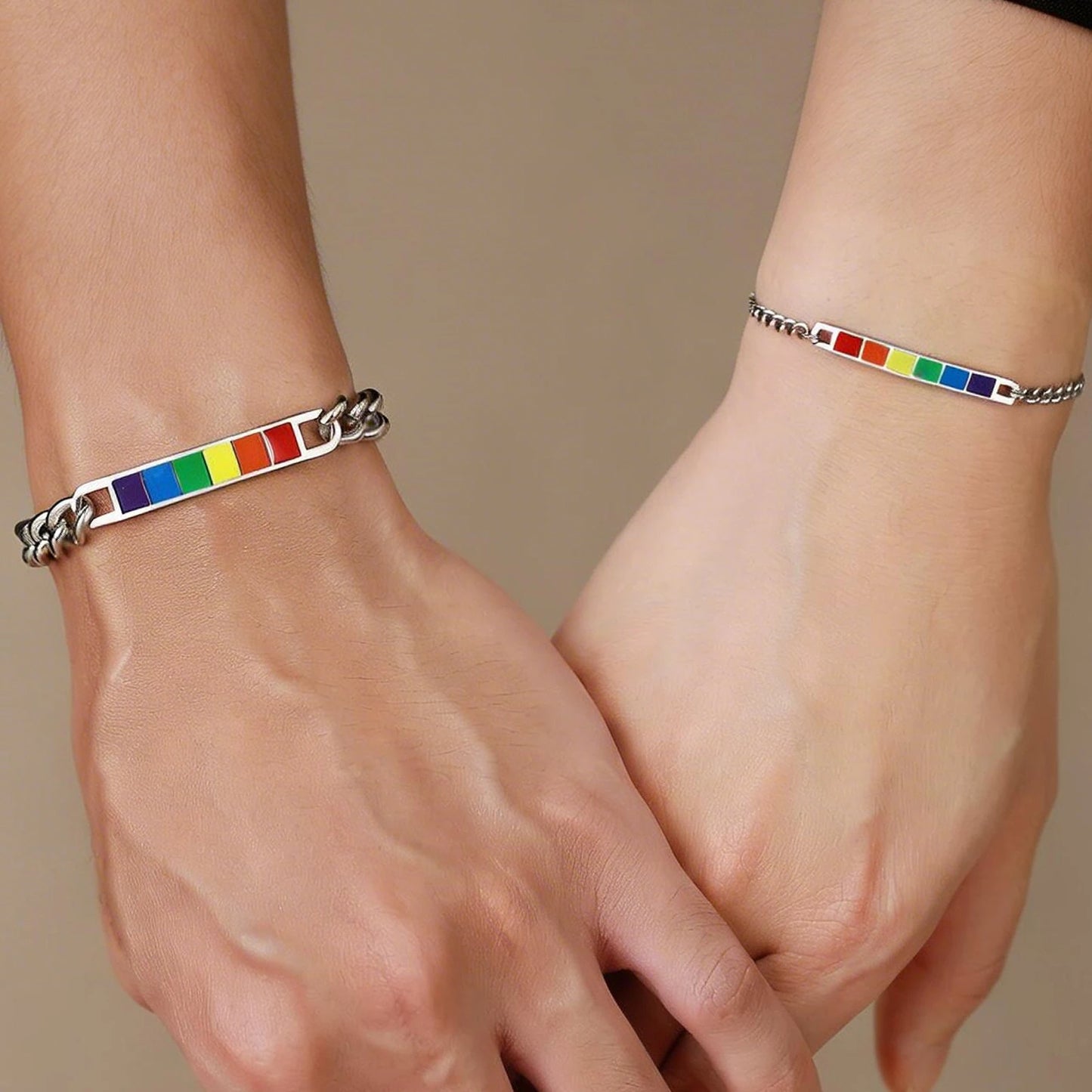 Pride Gliederarmband mit Regenbogenflagge