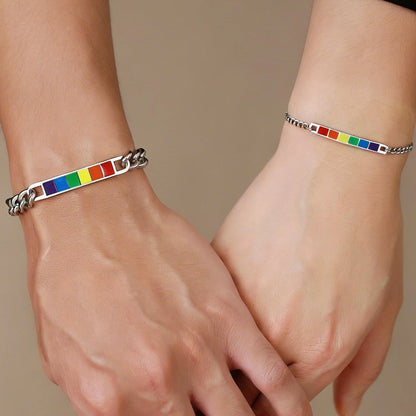 Pride Gliederarmband mit Regenbogenflagge