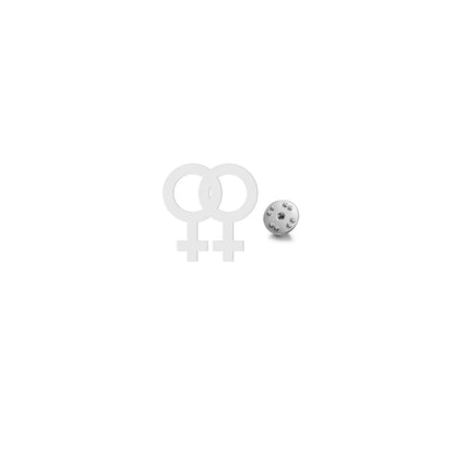 Edelstahl-Stecker mit Pride-Symbol