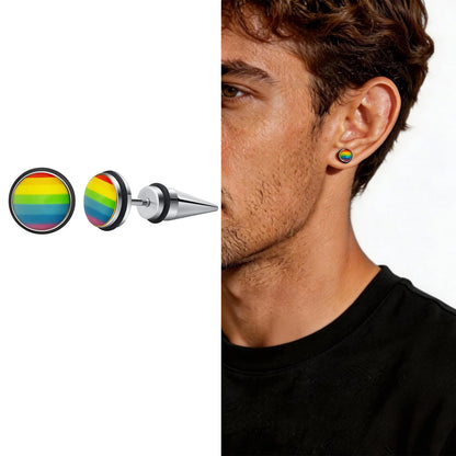 Pride Ohrstecker in Regenbogenfarben