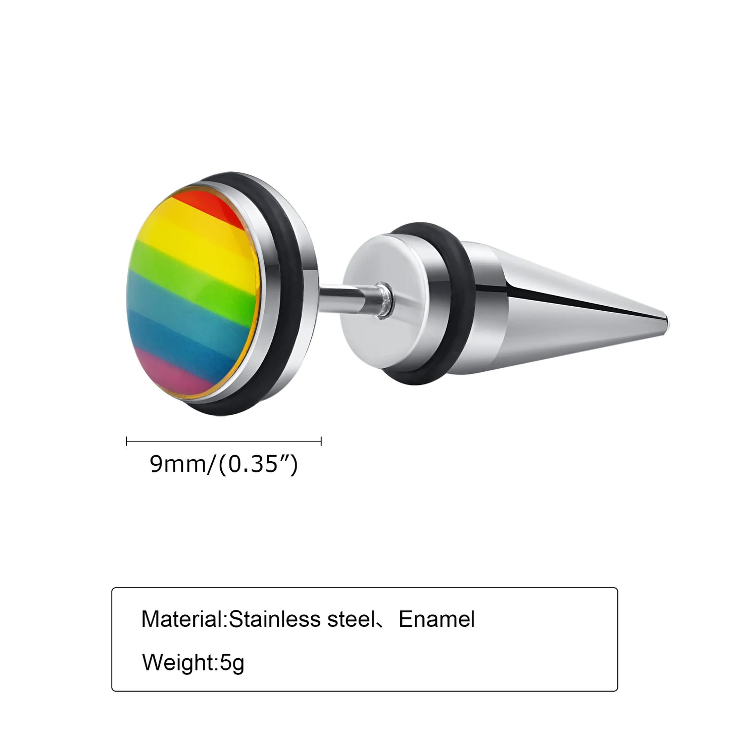 Pride Ohrstecker in Regenbogenfarben
