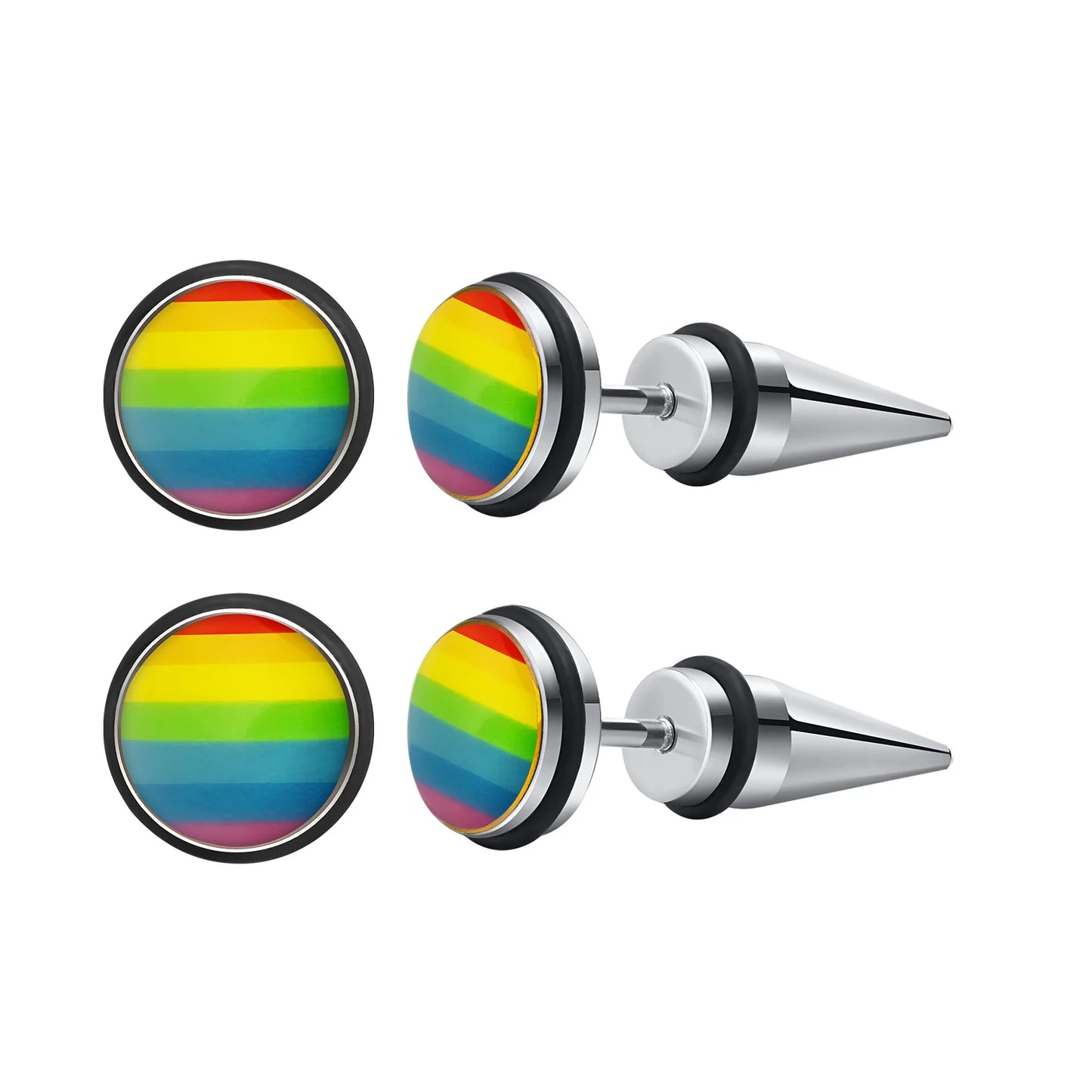 Pride Ohrstecker in Regenbogenfarben