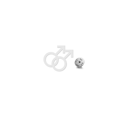 Edelstahl-Stecker mit Pride-Symbol
