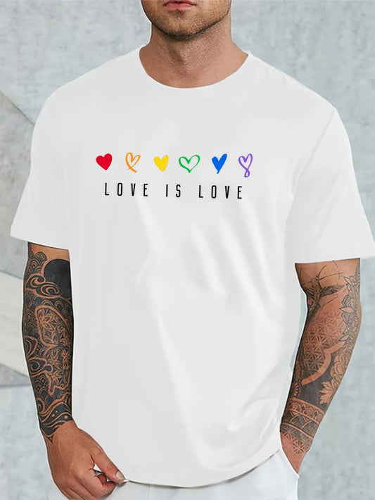 Baumwoll-T-Shirt mit Regenbogen-Print