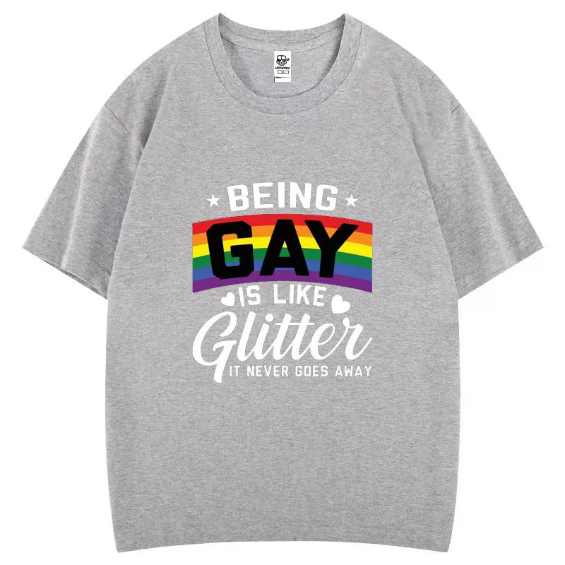 T-Shirt „Being Gay Is Like Glitter“