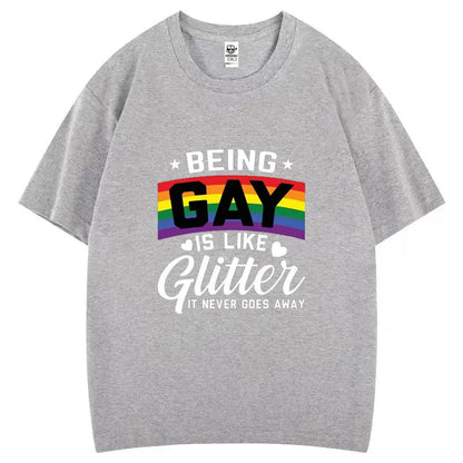 T-Shirt „Being Gay Is Like Glitter“
