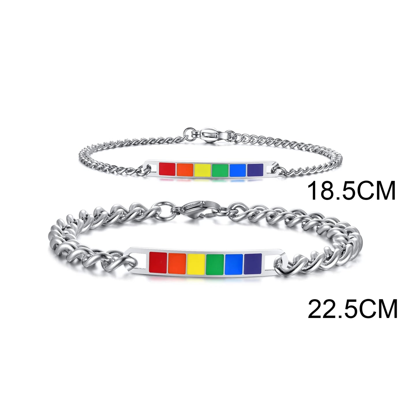 Pride Gliederarmband mit Regenbogenflagge