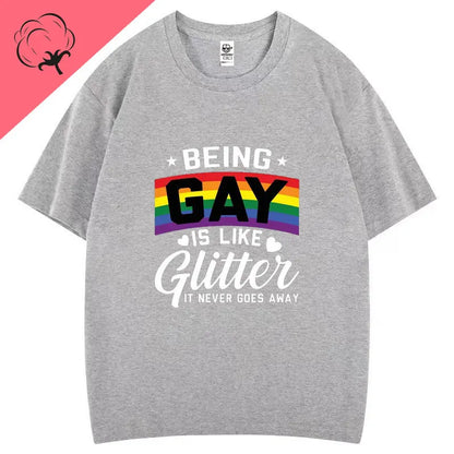 T-Shirt „Being Gay Is Like Glitter“