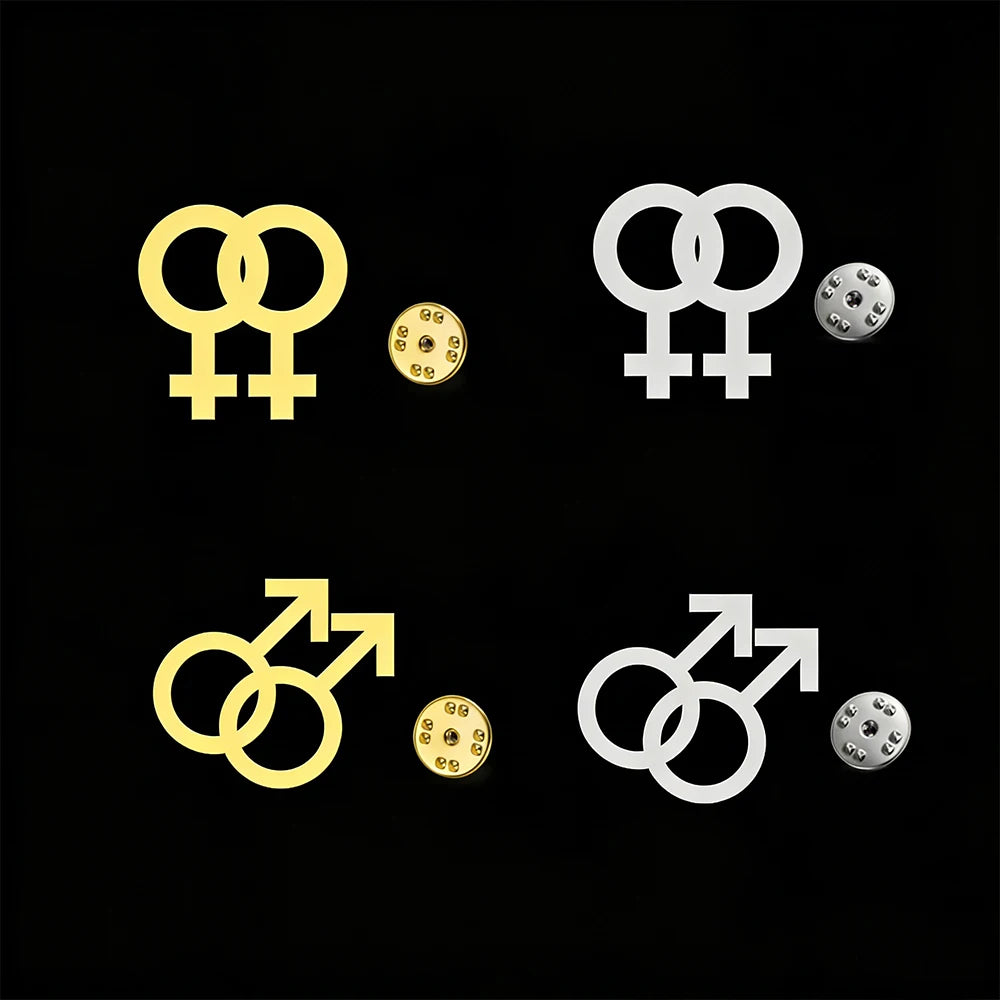 Edelstahl-Stecker mit Pride-Symbol