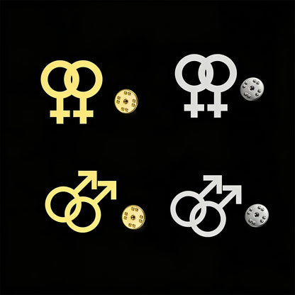 Edelstahl-Stecker mit Pride-Symbol
