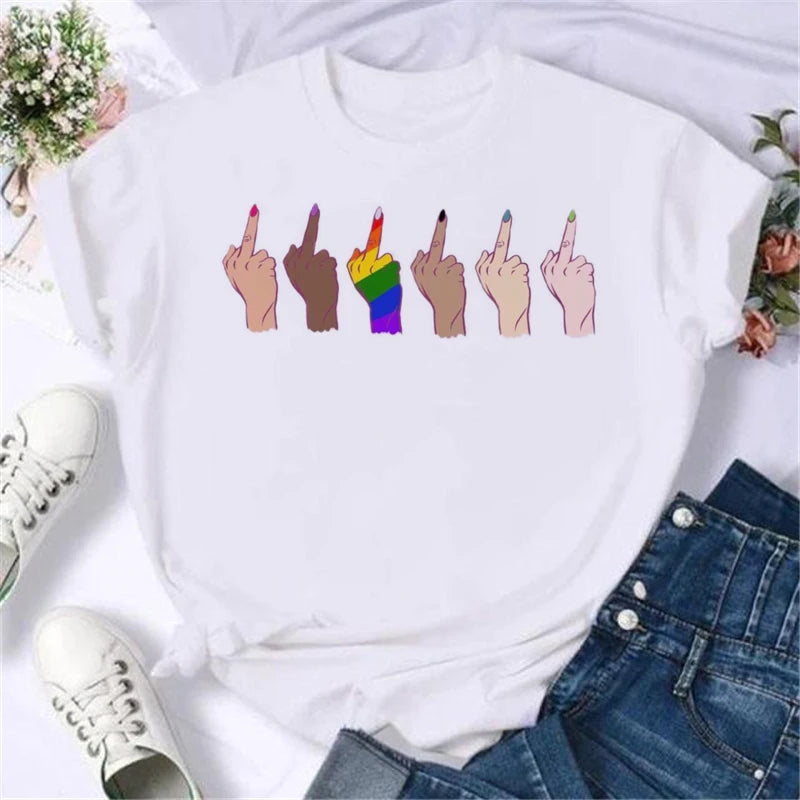 Damen T-Shirt mit Pride-Grafik