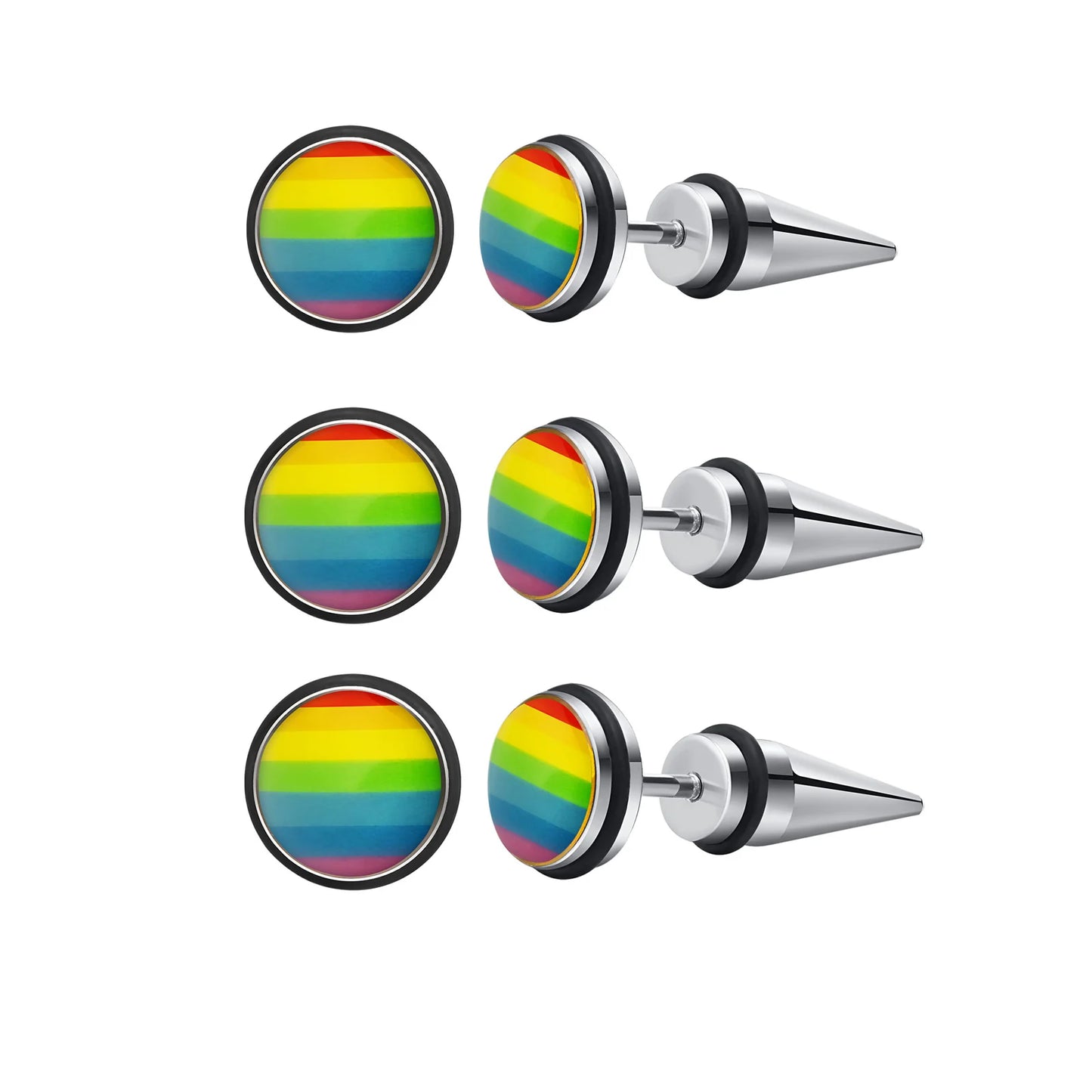 Pride Ohrstecker in Regenbogenfarben