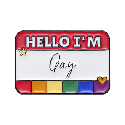 Pride Emaille-Pin mit Dialog-Design