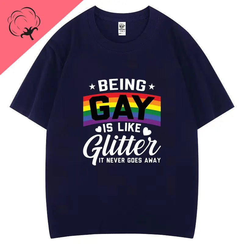 T-Shirt „Being Gay Is Like Glitter“